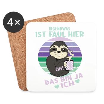 Irgendwas ist faul hier - Oh! Das bin ja ich ... - Untersetzer (4er-Set) - Weiß - Vorne