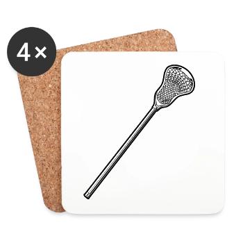 Lacrosse Sticks - Coasters (set of 4) - white - Front