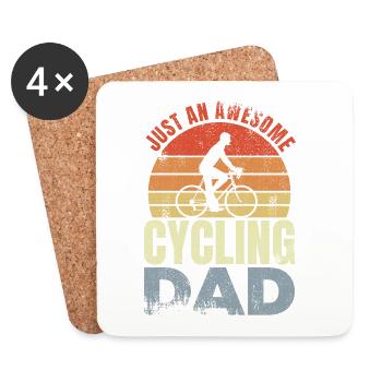 Cyclist Dad - Coasters (set of 4) - white - Front