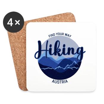 Find your way Hiking Austria - Coasters (set of 4) - white - Front