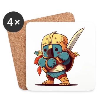 Cute Koala Knight - Coasters (set of 4) - white - Front
