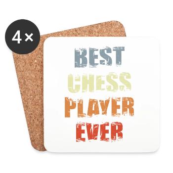 Best Chess Player - Coasters (set of 4) - white - Front