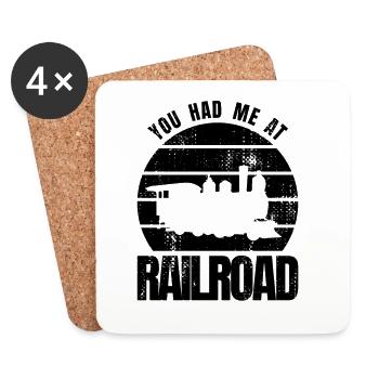 Railwayman saying - Coasters (set of 4) - white - Front