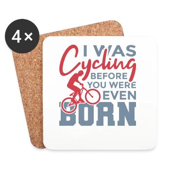 Blague de cycliste - Dessous de verre (lot de 4) - blanc - Devant