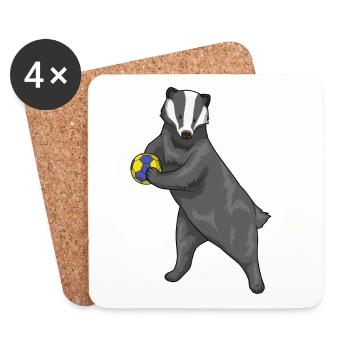 Badger Handball Player Handball - Coasters (set of 4) - white - Front