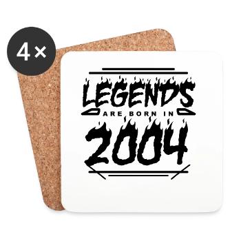 Legende 2004 - Jahrgang 2004 - Baujahr 2004 - Untersetzer (4er-Set) - Weiß - Vorne
