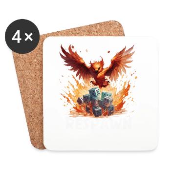 Respawn Phoenix Cube Fantasy RPG Shirt - Coasters (set of 4) - white - Front