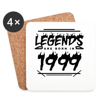 Legende 1999 - Jahrgang 1999 - Baujahr 1999 - Untersetzer (4er-Set) - Weiß - Vorne