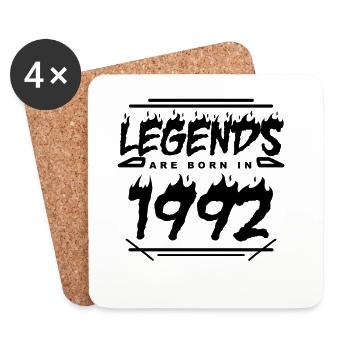 Legend 1992 - Born 1992 - Built in 1992 - Coasters (set of 4) - white - Front