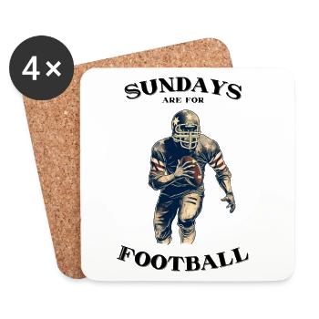 Sundays are for Football - Untersetzer (4er-Set) - Weiß - Vorne