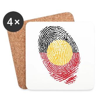 Aboriginal Australia fingerprints - Coasters (set of 4) - white - Front