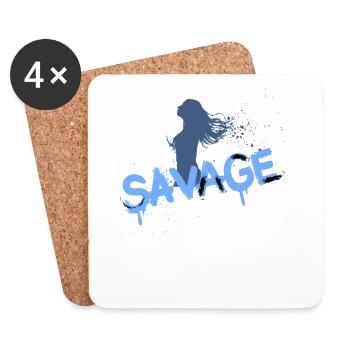 Savage - Untersetzer (4er-Set) - Weiß - Vorne