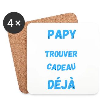 Cadeau Humour Papy Pour La Fête Des Grands Pères - Dessous de verre (lot de 4) - blanc - Devant