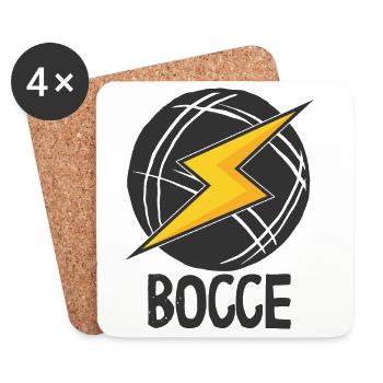 Bocce Spruch Bocce Ball mit Jack Bocci Game Bocce - Untersetzer (4er-Set) - Weiß - Vorne