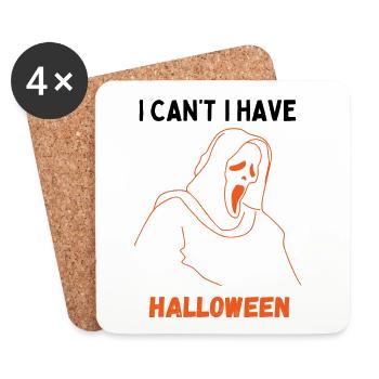 I Can't I Have Halloween - Coasters (set of 4) - white - Front
