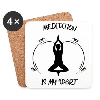 Meditation - Coasters (set of 4) - white - Front