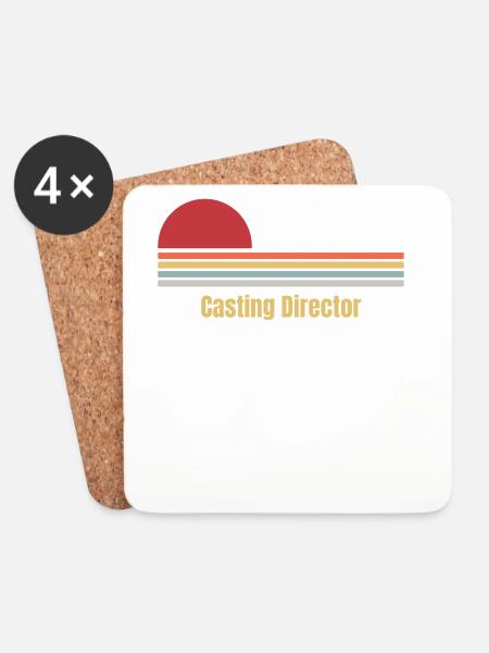 Casting Director - Untersetzer (4er-Set) - Weiß