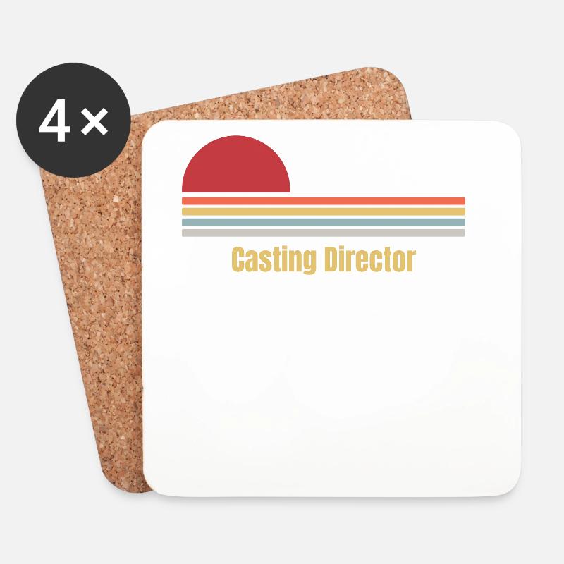 Casting Director - Untersetzer (4er-Set) - Weiß