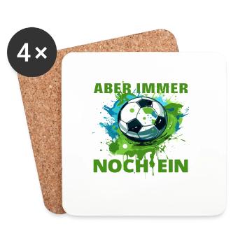 Fußballer 18 Geburtstag Fußballspieler Fußball - Untersetzer (4er-Set) - Weiß - Vorne