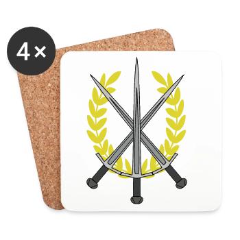 Battle Sword Fight Swordsman Victor Odin - Coasters (set of 4) - white - Front