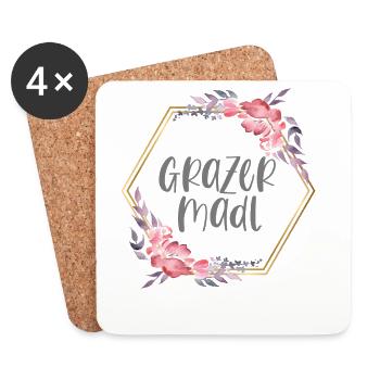 Österreich Graz Mädchen Heimat Geschenk - Untersetzer (4er-Set) - Weiß - Vorne