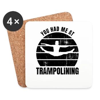Trampolinist Spruch - Untersetzer (4er-Set) - Weiß - Vorne