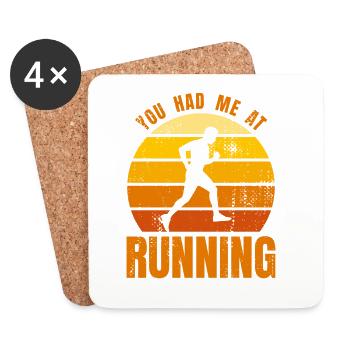 Running lover - Coasters (set of 4) - white - Front