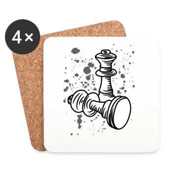 Pièce - Dessous de verre (lot de 4) - blanc - Devant