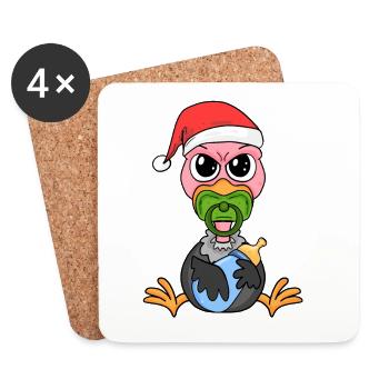 Vulture Baby Christmas - Coasters (set of 4) - white - Front