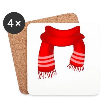 Christmas Christmas Christmas Christmas Christmas - Coasters (set of 4) - white - Front