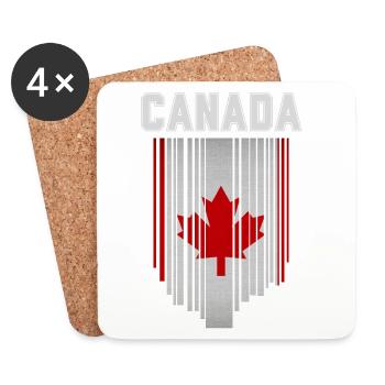 Flag of Canada, Canadian pride - Coasters (set of 4) - white - Front