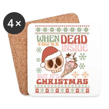 Pull de Noël moche - Dessous de verre (lot de 4) - blanc - Devant