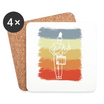 marching band - Coasters (set of 4) - white - Front