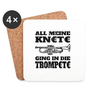 Teure Trompete Knete Klassik Klassik Musiker Jazz - Untersetzer (4er-Set) - Weiß - Vorne