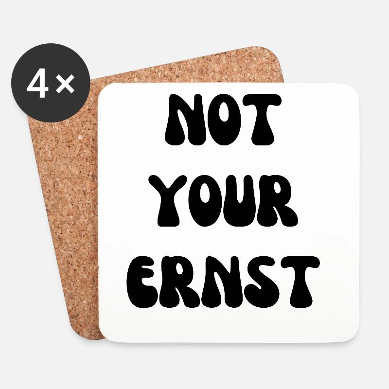 Not your Ernst Denglisch - Untersetzer (4er-Set) - Weiß