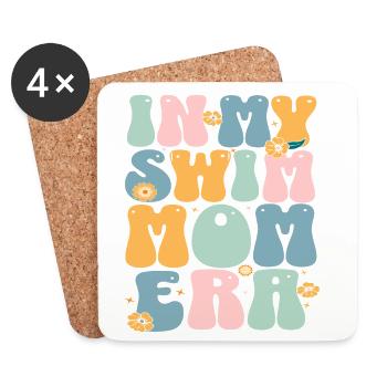 À l’époque de ma maman nageuse - Swim Swimmer Swimming - Dessous de verre (lot de 4) - blanc - Devant