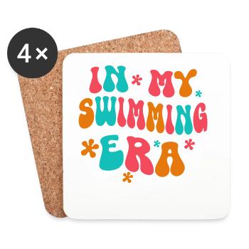 In meiner Schwimm-Ära - Swim Swimmer Pool - Untersetzer (4er-Set) - Weiß - Vorne