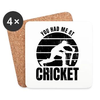 Du hattest mich bei Cricket - Untersetzer (4er-Set) - Weiß - Vorne