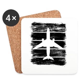 Airplanes - Coasters (set of 4) - white - Front