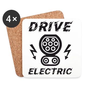Drive Electric CCS Combo 2 Supercharge Elektro - Untersetzer (4er-Set) - Weiß - Vorne