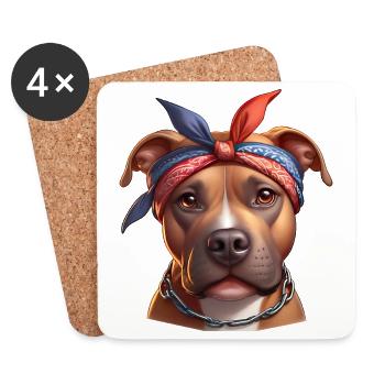 Pitbull Les Artistes De Rap - Dessous de verre (lot de 4) - blanc - Devant