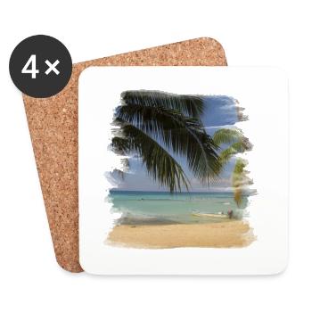 Beach - Untersetzer (4er-Set) - Weiß - Vorne
