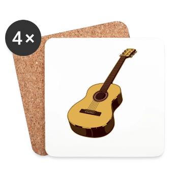 Guitar - Coasters (set of 4) - white - Front