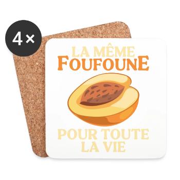 EVG Cadeau Futur Marié Humour Garçon Mariage Team - Dessous de verre (lot de 4) - blanc - Devant