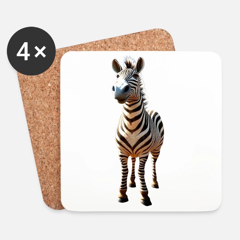 Zebra Afrika Ich Liebe Süße Zebras Wildnis Zebra - Untersetzer (4er-Set) - Weiß