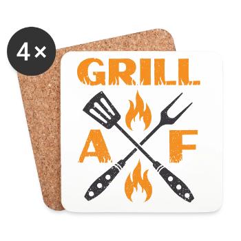 Grill AF - Untersetzer (4er-Set) - Weiß - Vorne