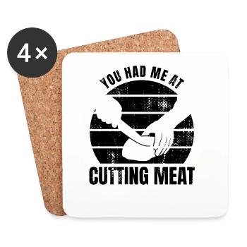 Butcher's Saying - Coasters (set of 4) - white - Front