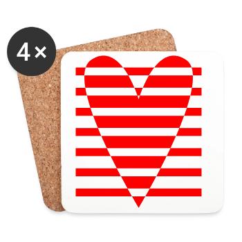 GRANNY. MOTHER'S DAY. HAPPY GRANNY'S DAY. I LOVE YOU - Coasters (set of 4) - white - Front