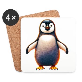 Pingouin - Dessous de verre (lot de 4) - blanc - Devant