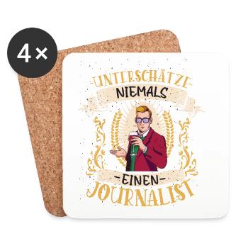 Journalist Journalismus Beruf lustiges Geschenk - Untersetzer (4er-Set) - Weiß - Vorne
